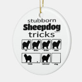 Stubborn Sheepdog Tricks Keramik Ornament (Links)