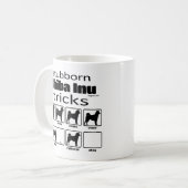 Stubborn Shiba Inu Tricks Kaffeetasse (Vorderseite Links)