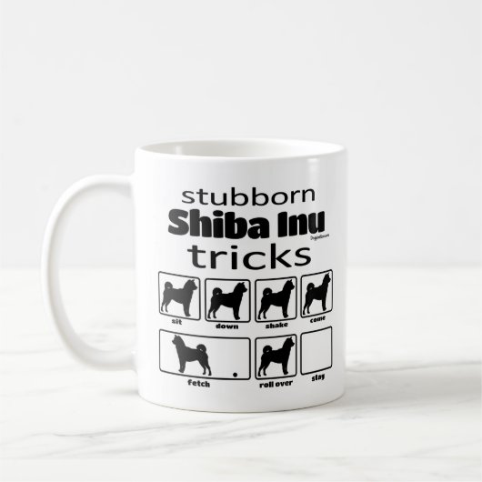 Stubborn Shiba Inu Tricks Kaffeetasse (Links)
