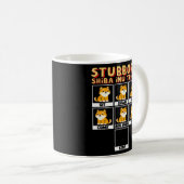 Stubborn Shiba Inu Tricks setzen Shake Come Roll Kaffeetasse (VorderseiteRechts)