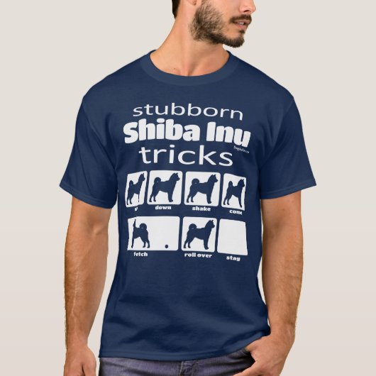 Stubborn Shiba Inu Tricks T-Shirt (Vorderseite)