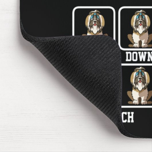 Stubborn Shih Tzu Dog Tricks Mousepad (Ecke)