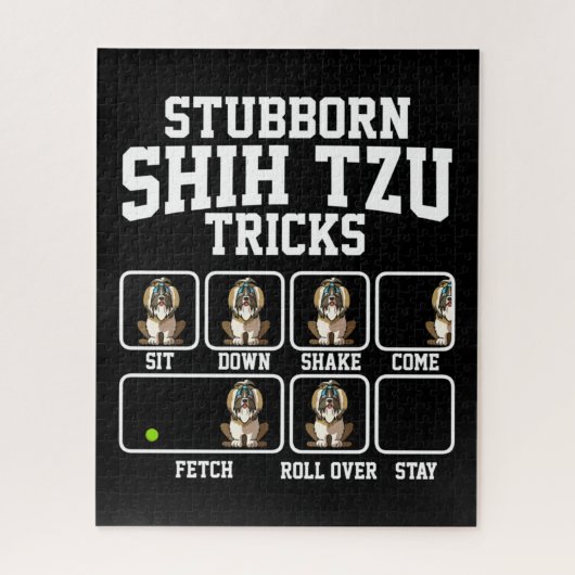 Stubborn Shih Tzu Dog Tricks Puzzle (Vertikal)