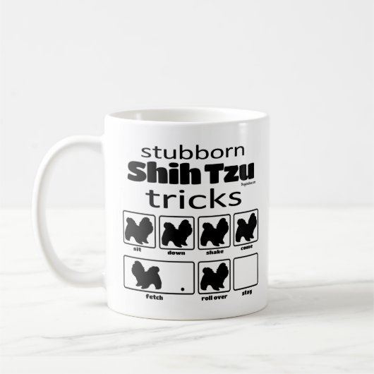 Stubborn Shih Tzu Tricks Kaffeetasse (Links)