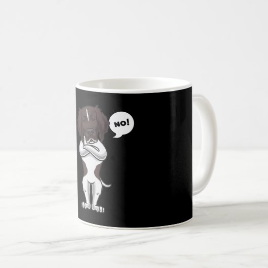 Stubborn Small Munsterlander Dog Kaffeetasse (VorderseiteRechts)