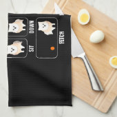 Stubborn Spitz Tricks Geschenk Lover Geschirrtuch (Viertel Falte)