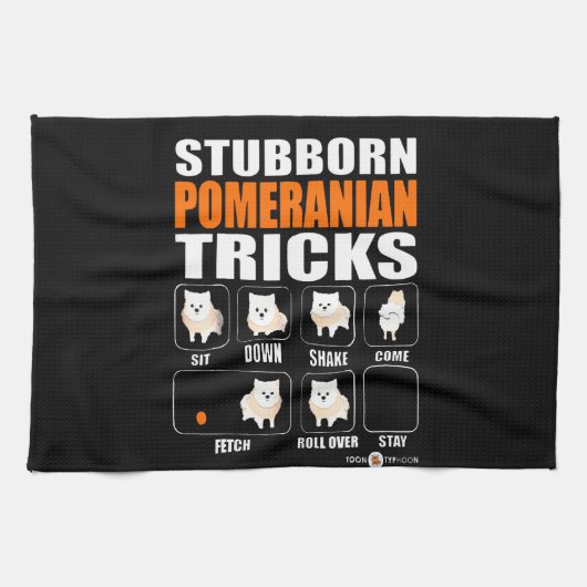 Stubborn Spitz Tricks Geschenk Lover Geschirrtuch (Horizontal)