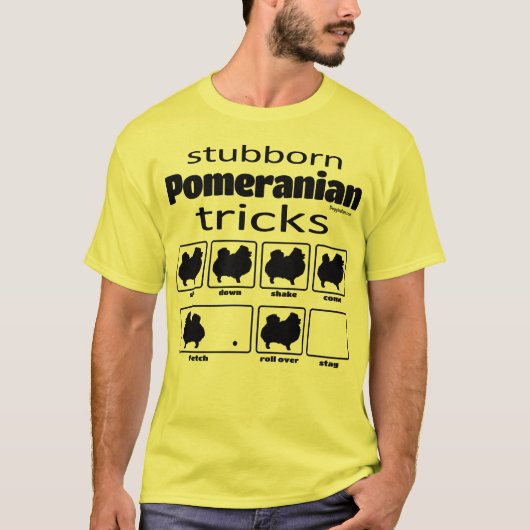 Stubborn Spitz Tricks T-Shirt (Vorderseite)