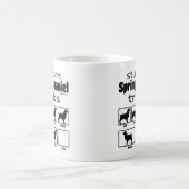 Stubborn Springer Spaniel Tricks Kaffeetasse (Mittel)
