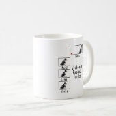 Stubborn Tri Basenji Tricks Hund Kaffeetasse (VorderseiteRechts)