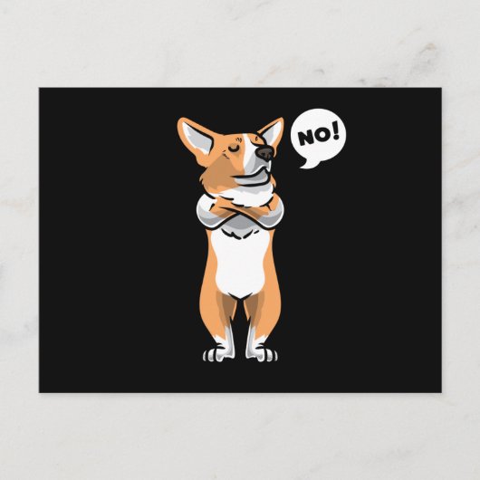 Stubborn Welsh Corgi Pembroke Postkarte (Vorderseite)