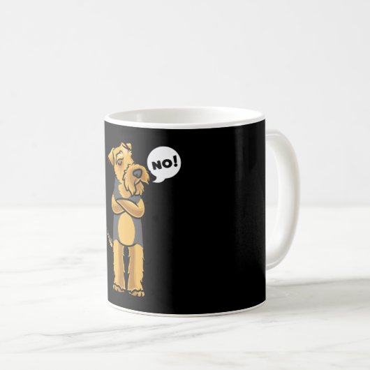 Stubborn Welsh Terrier Dog Kaffeetasse (VorderseiteRechts)