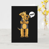 Stubborn Welsh Terrier Dog Karte (Gelbe Blume)