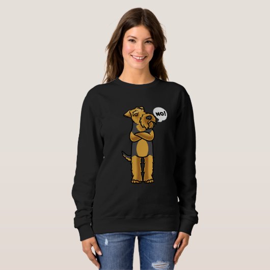 Stubborn Welsh Terrier Dog Sweatshirt (Vorne ganz)