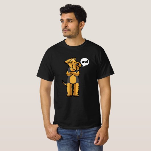 Stubborn Welsh Terrier Dog T-Shirt (Vorne ganz)