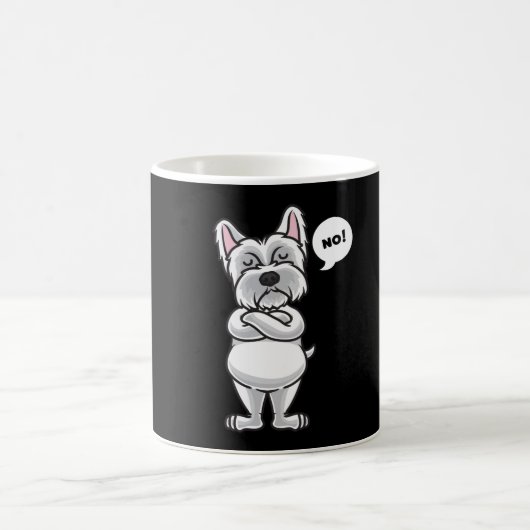 Stubborn Westie Hund witzig Kaffeetasse (Mittel)