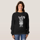 Stubborn Westie Hund witzig Sweatshirt (Vorne ganz)