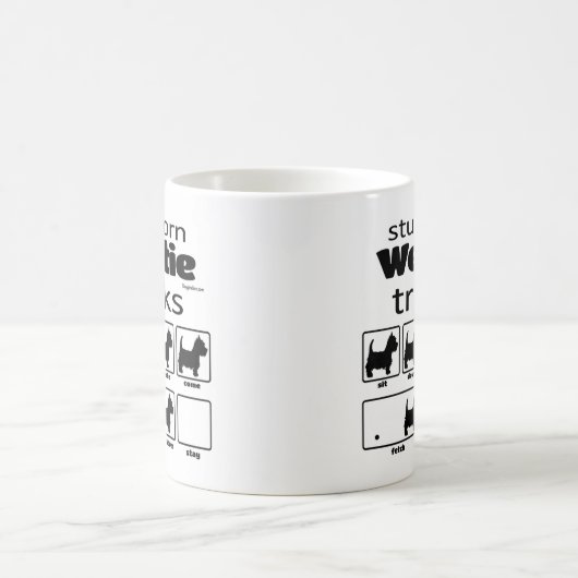 Stubborn Westie Tricks Kaffeetasse (Mittel)