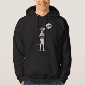 Stubborn Whippet Dog Hoodie (Vorderseite)