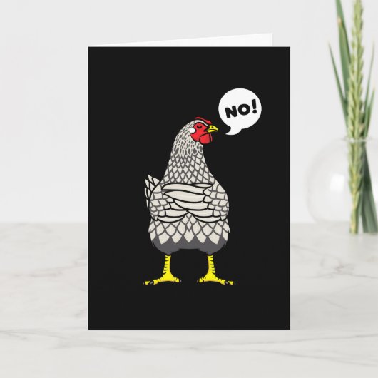 Stubborn Wyandotte Chicken Karte (Vorderseite)