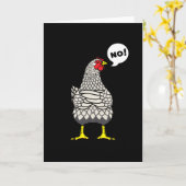 Stubborn Wyandotte Chicken Karte (Gelbe Blume)