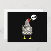 Stubborn Wyandotte Chicken Postkarte (Vorne/Hinten)