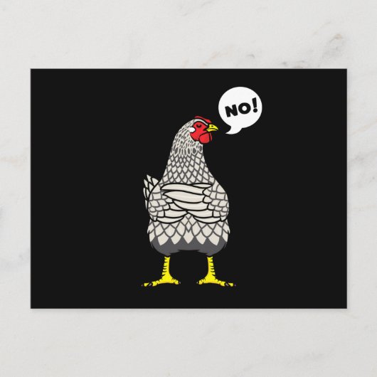 Stubborn Wyandotte Chicken Postkarte (Vorderseite)