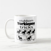 Stubborn Yorkiepoo Tricks Kaffeetasse (Links)
