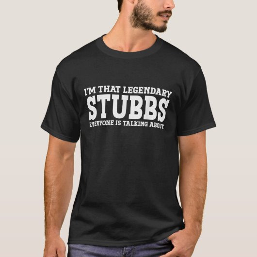 Stubbs Surname Funny Team Familie Nachname Stubbs T-Shirt (Vorderseite)