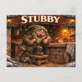 Stubby Icelandic  Yule Lad Postcard Feiertagspostkarte