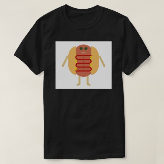 Stubby Lil Würstchen Art Print T-Shirt (Design vorne)