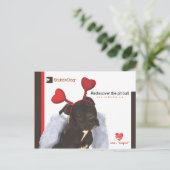 StubbyDog Valentine #2 Feiertagspostkarte (Stehend Vorderseite)