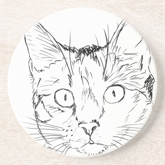 Stubcat Sandstein Untersetzer (Vorne)