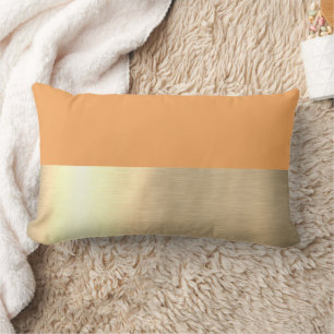 Stubenhocker Orange Goldfolie Rustikal Faux Lendenkissen