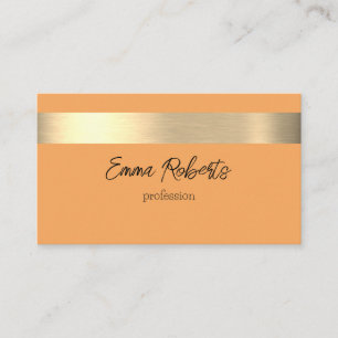 Stubenhocker Orange Goldfolie Rustikal Faux Visitenkarte