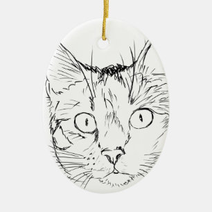 Stubenkatze Keramik Ornament