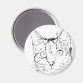 Stubenkatze Magnet (Vorderseite/Rückseite)