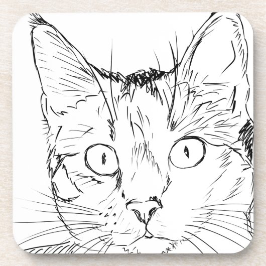 Stubenkatze Untersetzer (Vorderseite)