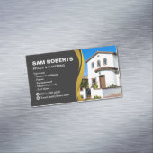Stucco and Plastering Business Card Construction Magnetische Visitenkarte (Beispiel)