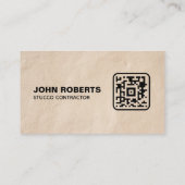 Stucco Business Card Construction Wall QR Code Visitenkarte (Rückseite)