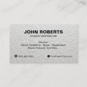 Stucco Business Card Construction Wall QR Code Visitenkarte (Vorderseite)
