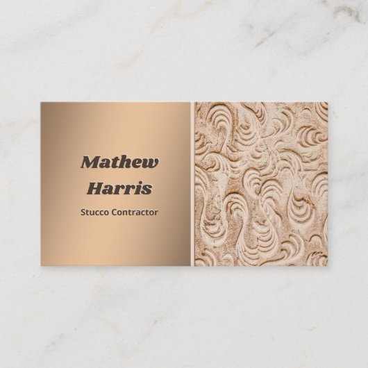 Stucco Contractor Visitenkarte (Vorderseite)