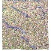 Stucco Grünes Meer Duschvorhang (Vorderseite)