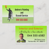 Stucco Malerei Maler Drywall Custom Visitenkarte (Vorne/Hinten)