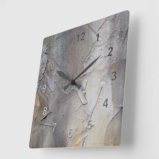 Stucco Wall Quadratische Wanduhr (Winkel)