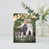 Stück auf Erden FOTO Weihnachtsfeiertag Postkarte (Stehend Vorderseite)