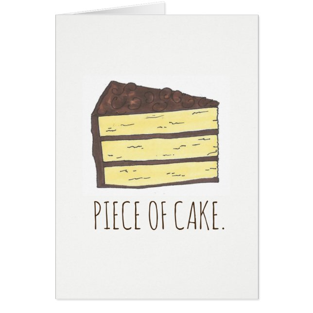 Stück Cake Yellow Chocolate Layer Cake Slice (Vorne)