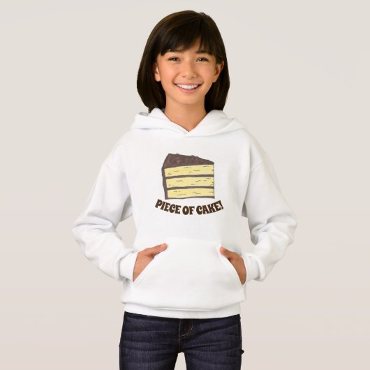Stück Cake Yellow Chocolate Layer Cake Slice Hoodie (Vorne ganz)