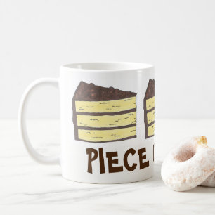 Stück Cake Yellow Chocolate Layer Cake Slice Kaffeetasse