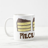 Stück Cake Yellow Chocolate Layer Cake Slice Kaffeetasse (Links)